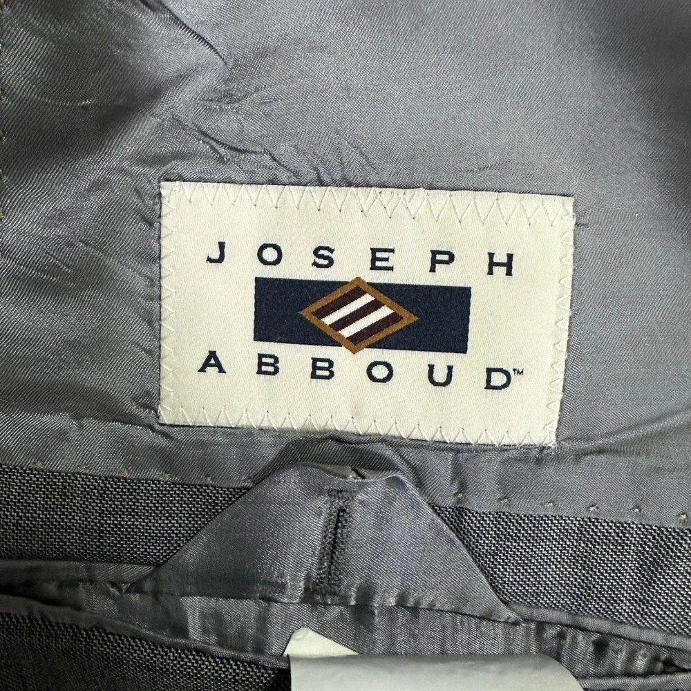 Joseph Abboud 1402/4 Blazer 46S Grey Tollegno 1900 Super‎ 120s Wool